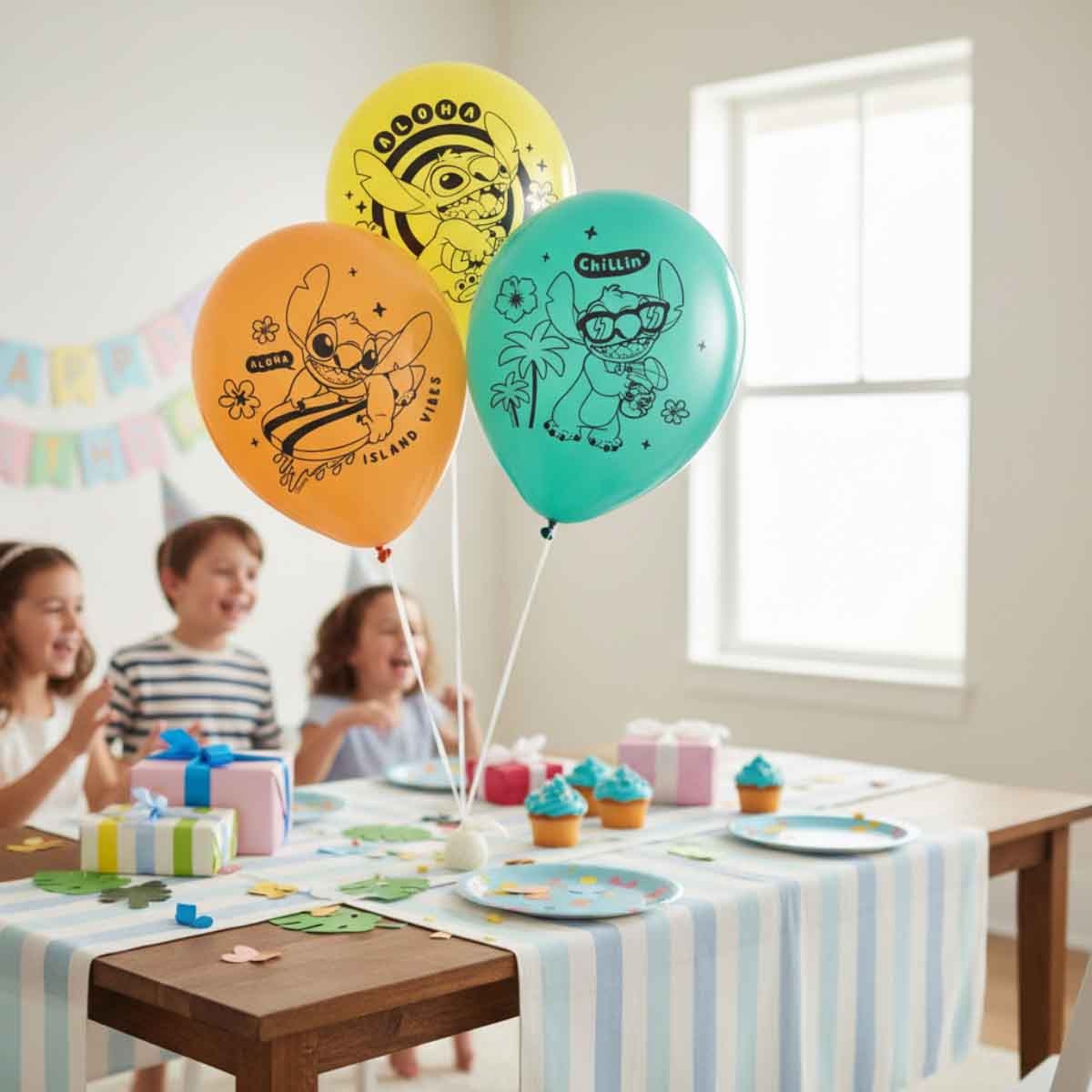 ديزني ستيتش مجموعة 6-قطع بالونات لاتكس 12 انش