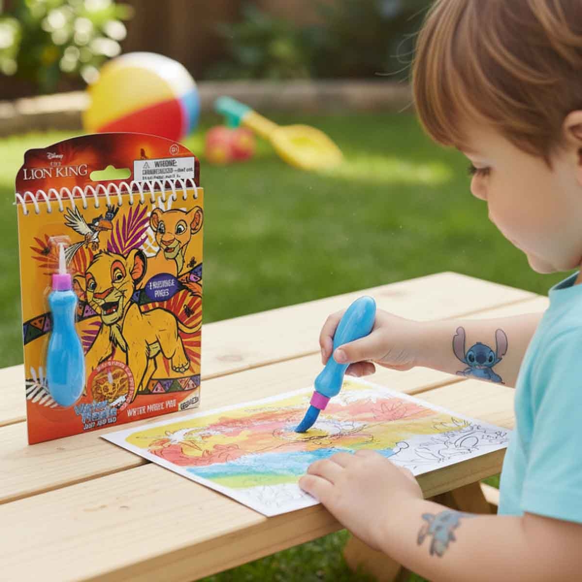 ديزني ذا لايون كينغ لوحة سحرية بالماء 3 صفحات للأطفال بعمر 3-4 سنوات