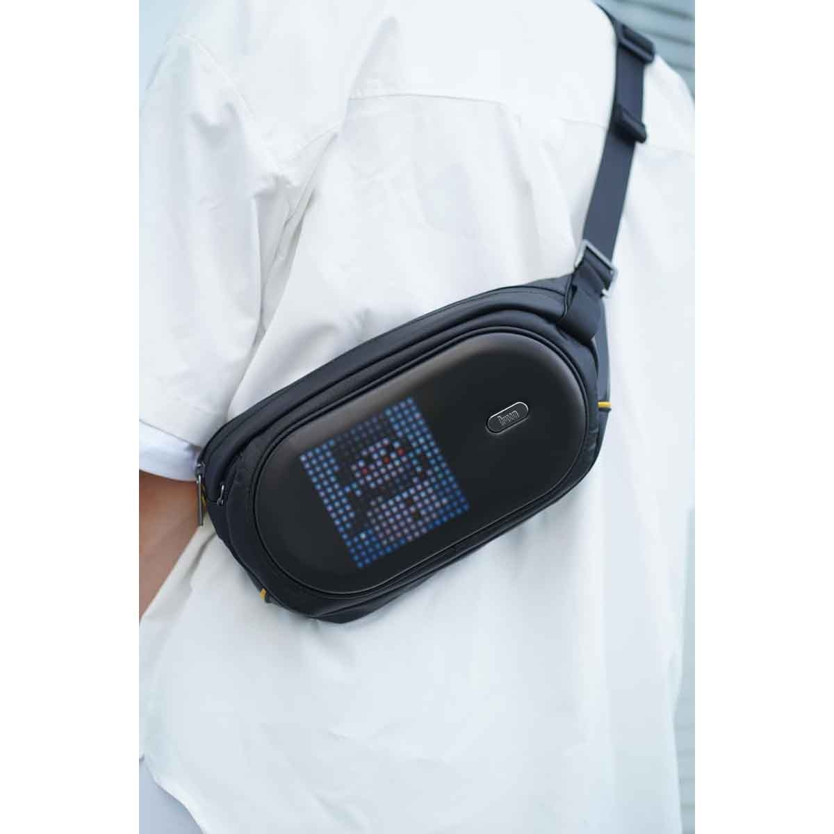 Divoom Black Pixoo C Customizable LED Screen Sling Bag
