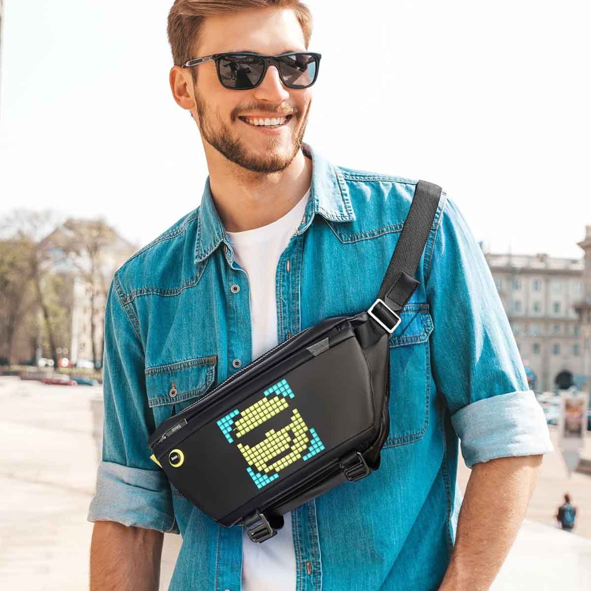 Divoom Black Pixoo Sling Bag