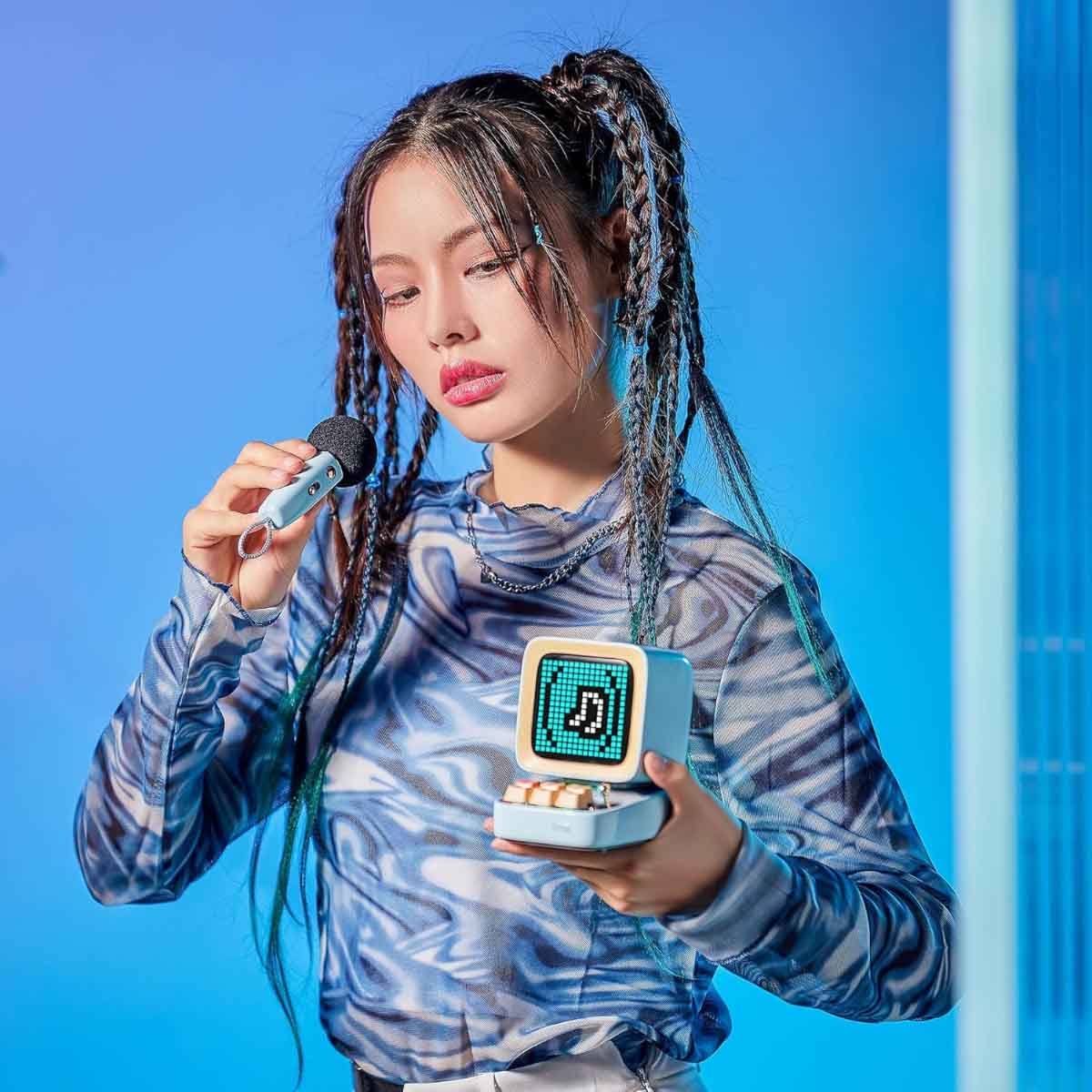 Divoom Blue DitooMic Bluetooth Speaker & Microphone
