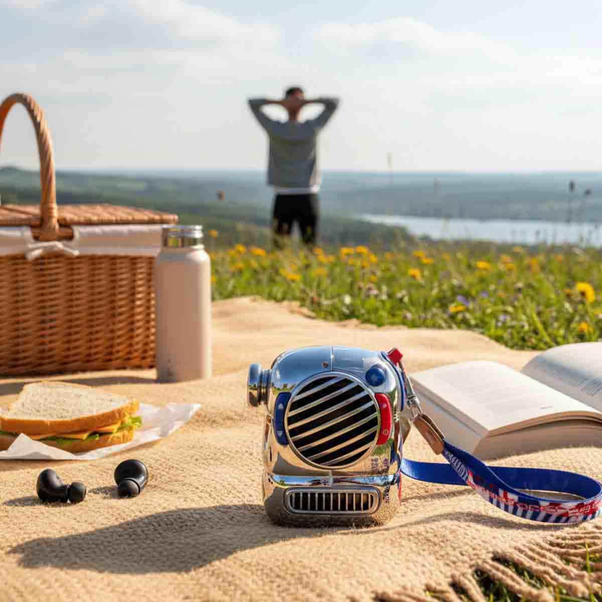 ديفووم مكبر صوت بلوتوث صغير محمول سبارك-بوب أزرق