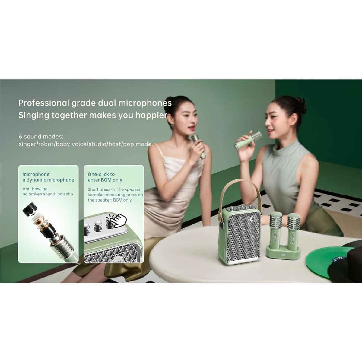 Divoom SongBird-HQ2 Bluetooth Speaker with Dual Wireless Microphones