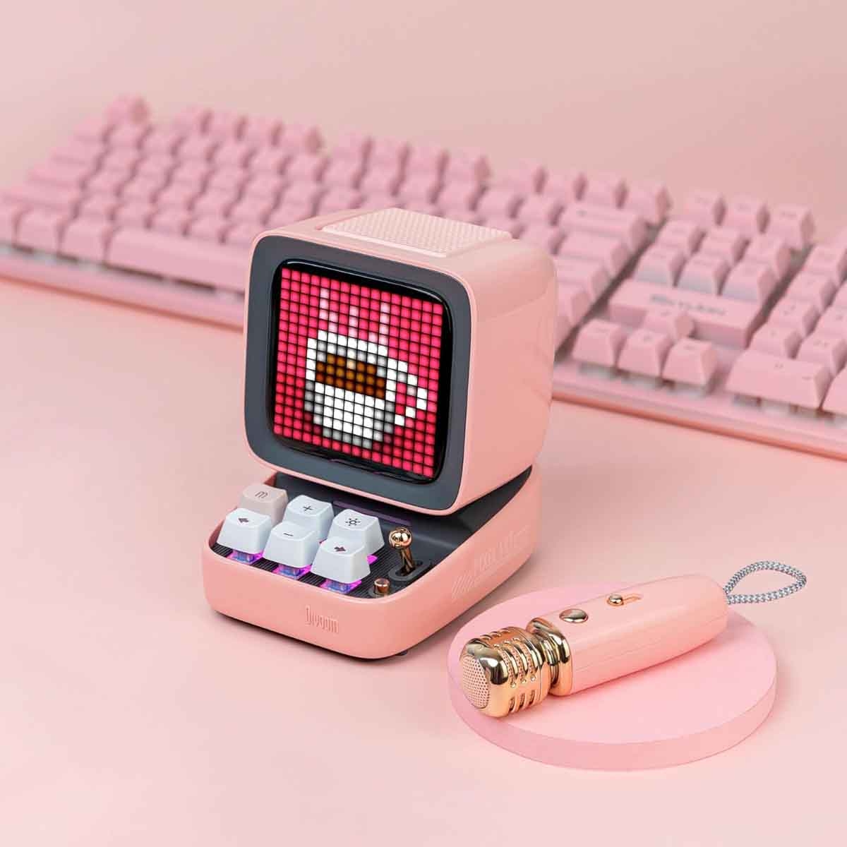 Divoom Pink DitooMic Bluetooth Speaker & Microphone