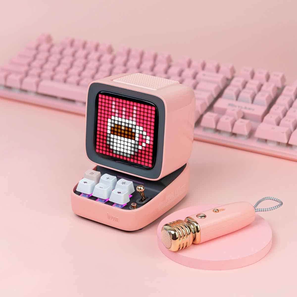 Divoom Pink DitooMic Bluetooth Speaker & Microphone