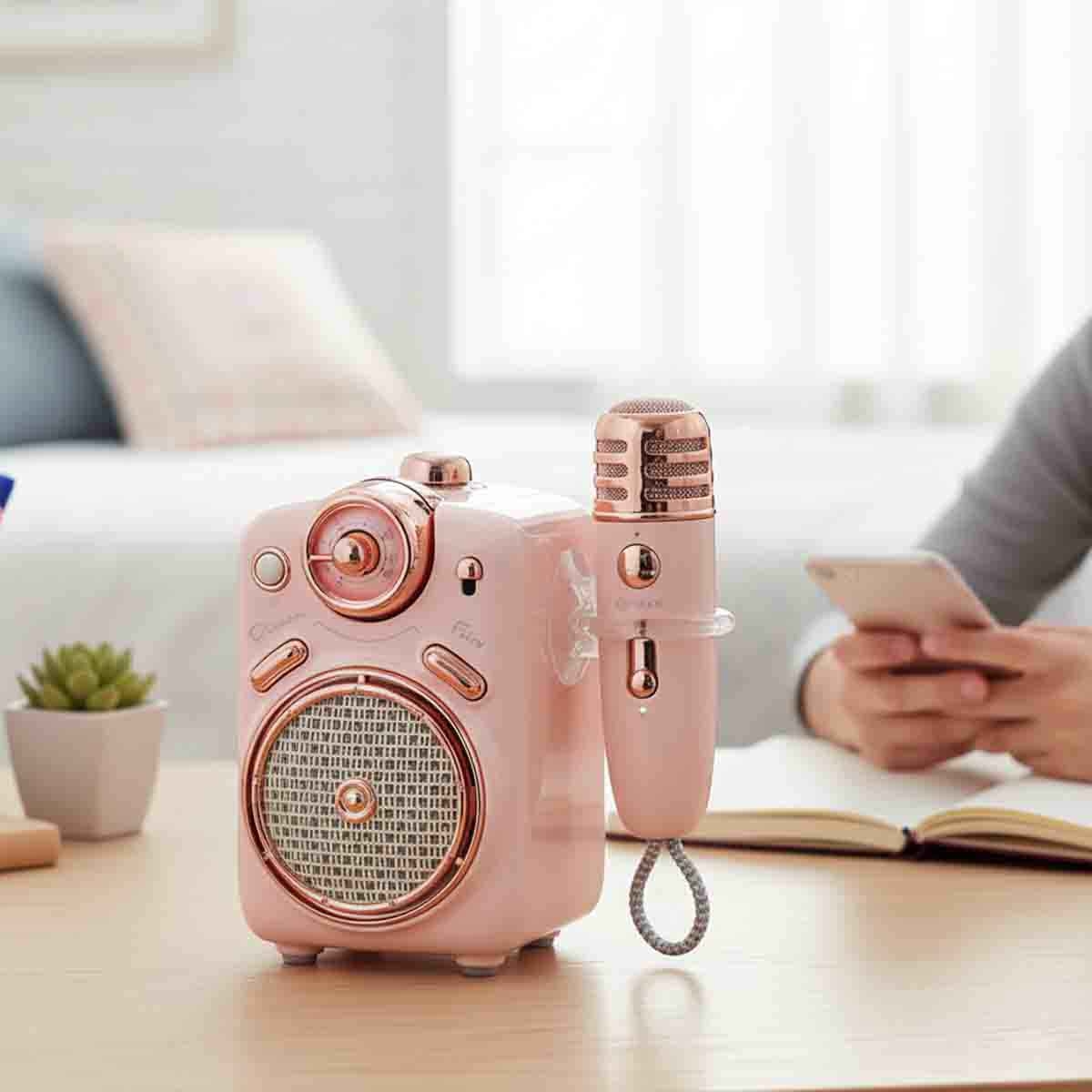 Divoom Fairy-2 Mini Karaoke Speaker with Wireless Microphone
