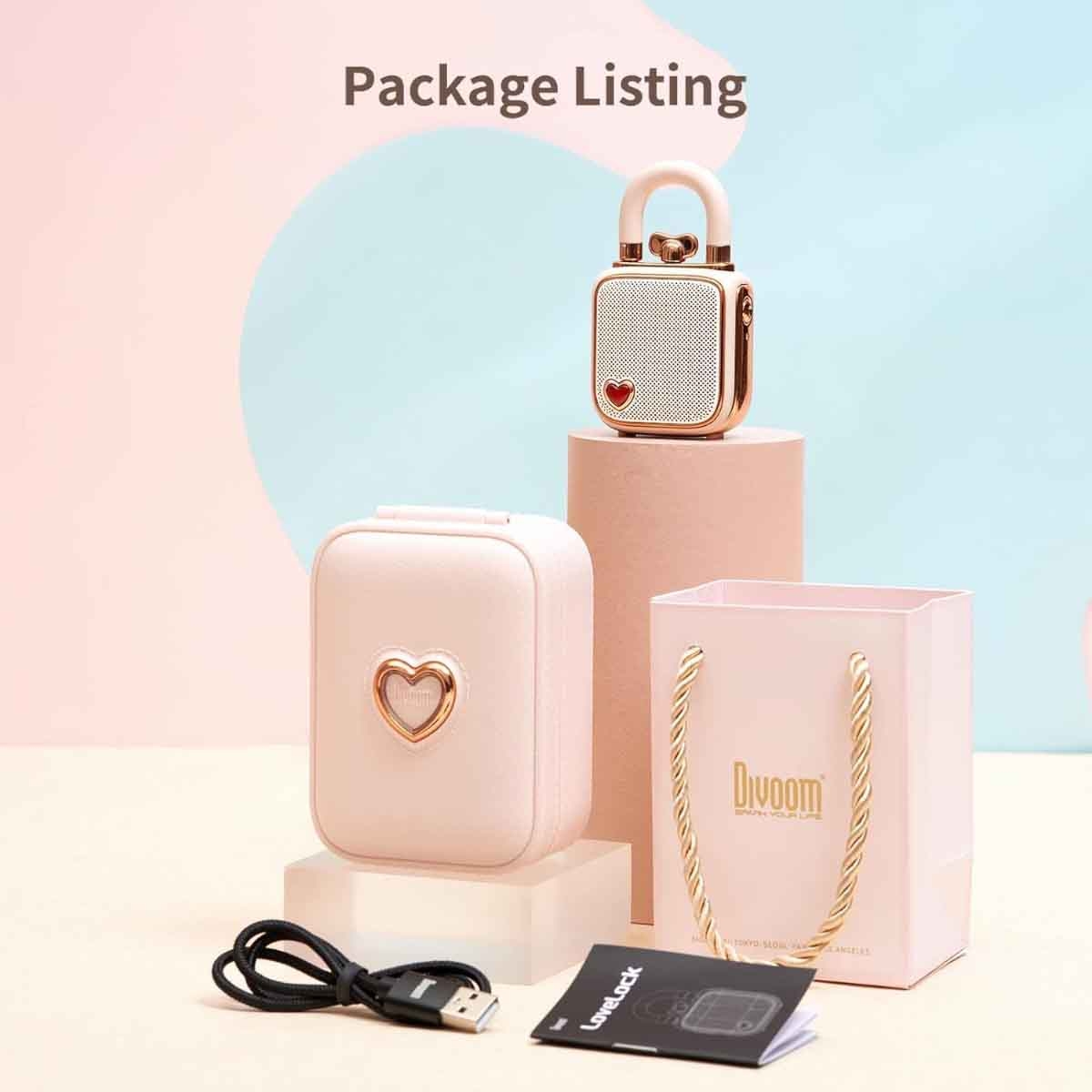 Divoom Pink Love Lock Bluetooth Speaker