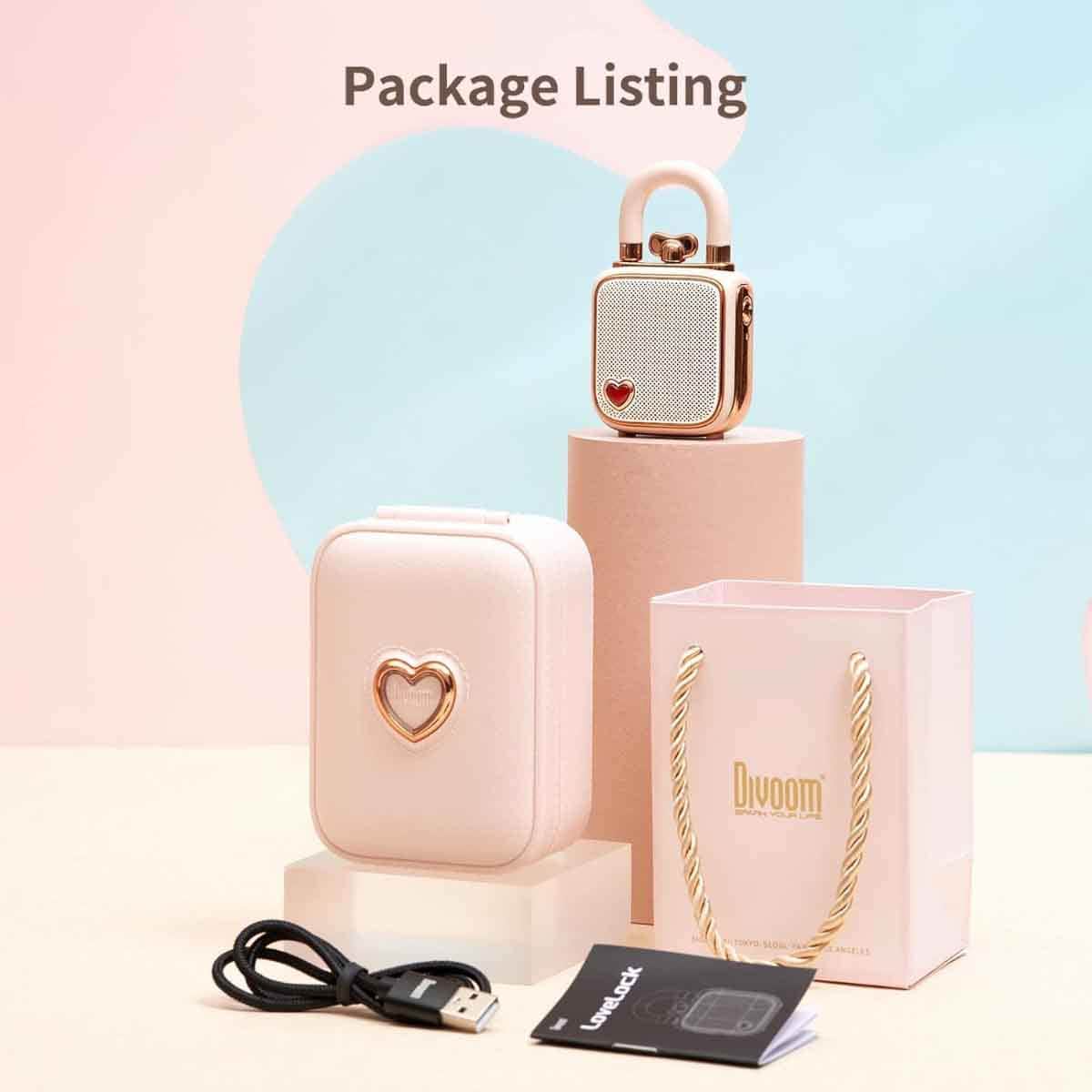 Divoom Pink Love Lock Bluetooth Speaker