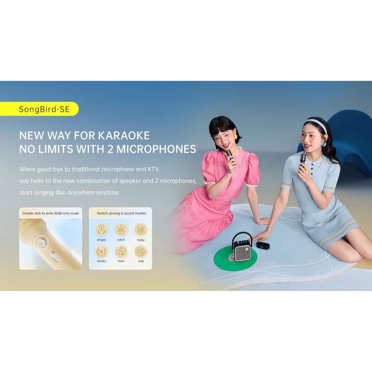 Divoom SongBird SE Portable Dual Microphone & Speaker Set