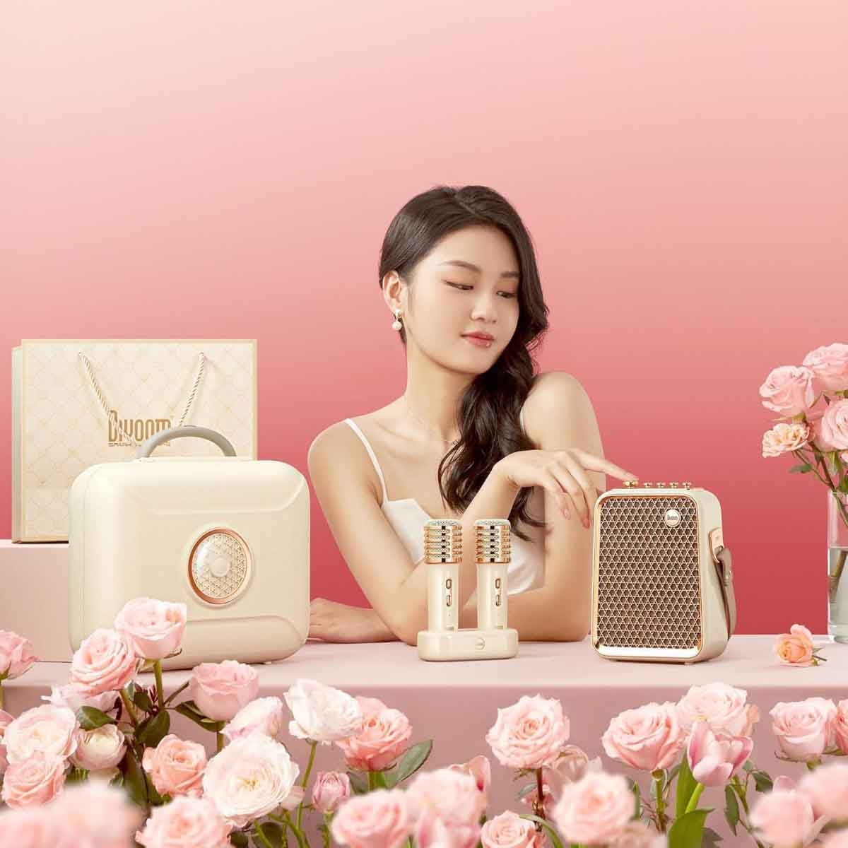 Divoom SongBird-HQ2 Bluetooth Speaker with Dual Wireless Microphones
