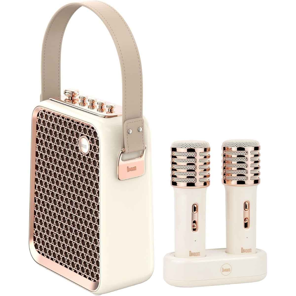 Divoom SongBird-HQ2 Bluetooth Speaker with Dual Wireless Microphones