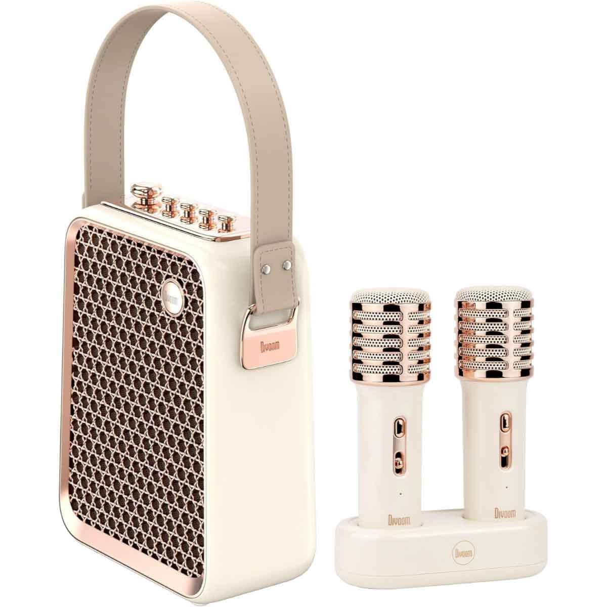Divoom SongBird-HQ2 Bluetooth Speaker with Dual Wireless Microphones
