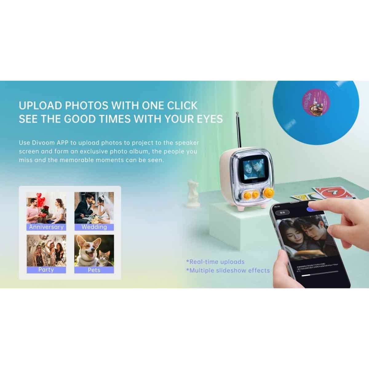 Divoom Tiivoo-2 Photo Album & Lyrics Bluetooth Speaker
