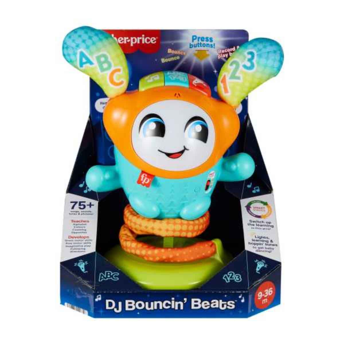 Fisher-Price DJ Bouncing Beats Star Toy Toddler, 0-2 Years