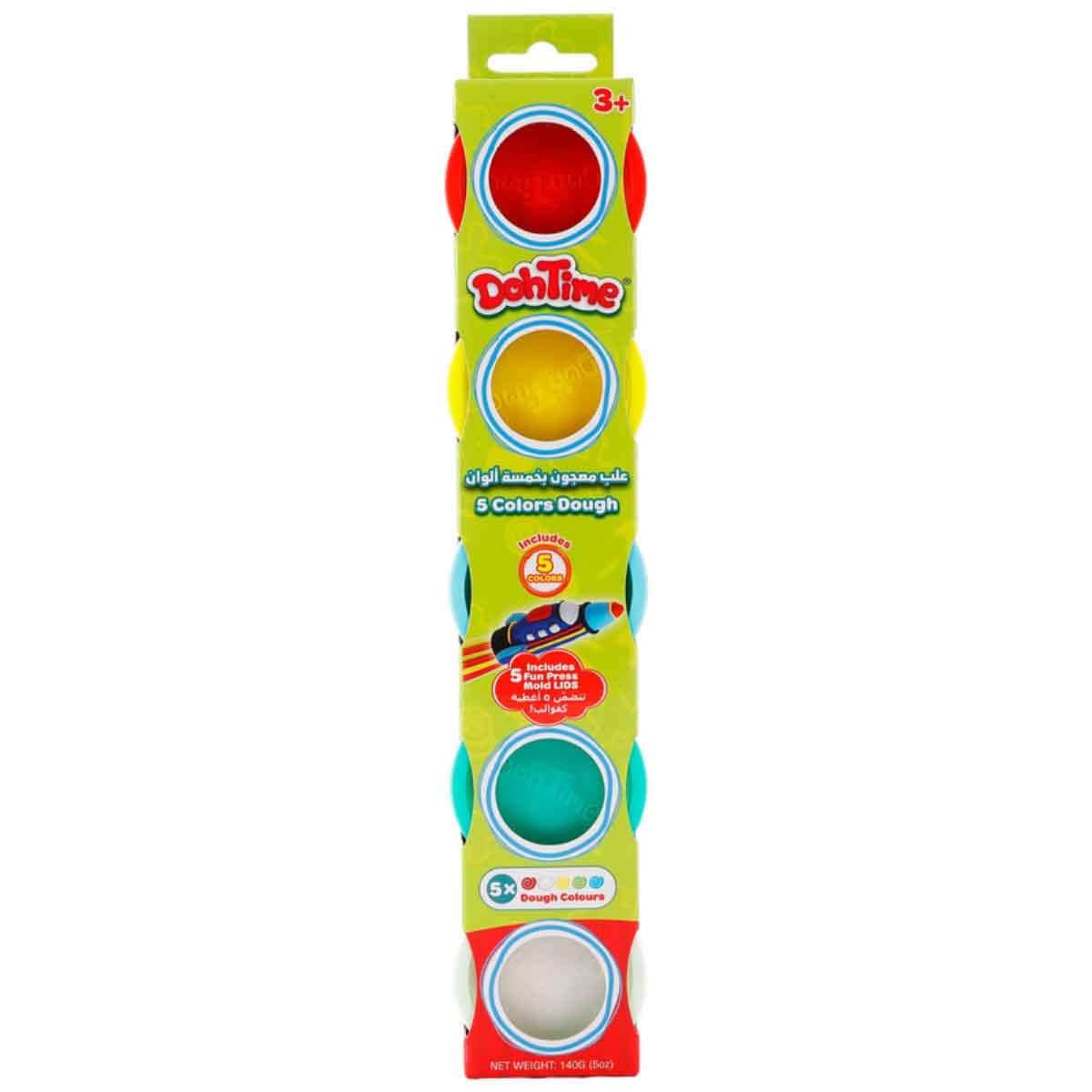 DohTime 1oz. 5-Colors Dough Pack Unisex, 3-4 Years