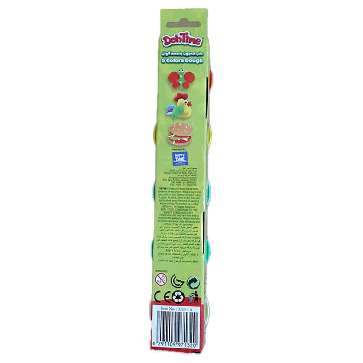 DohTime 1oz. 5-Colors Dough Pack Unisex, 3-4 Years