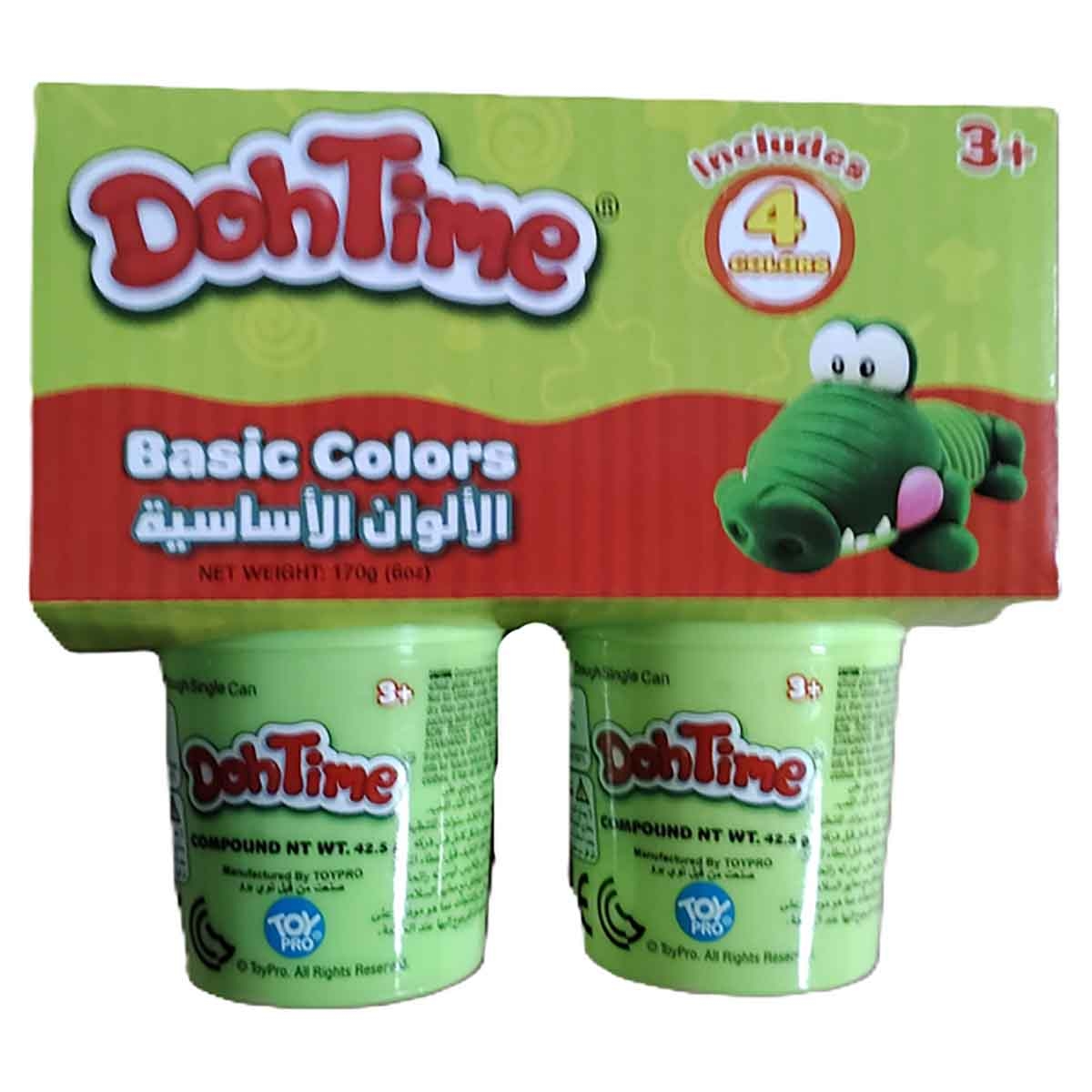 دوه تايم مجموعة عجين مكونة من 4 عبوات وزن 1.5 أونصة، للجنسين، للأعمار من 3 إلى 4 سنوات