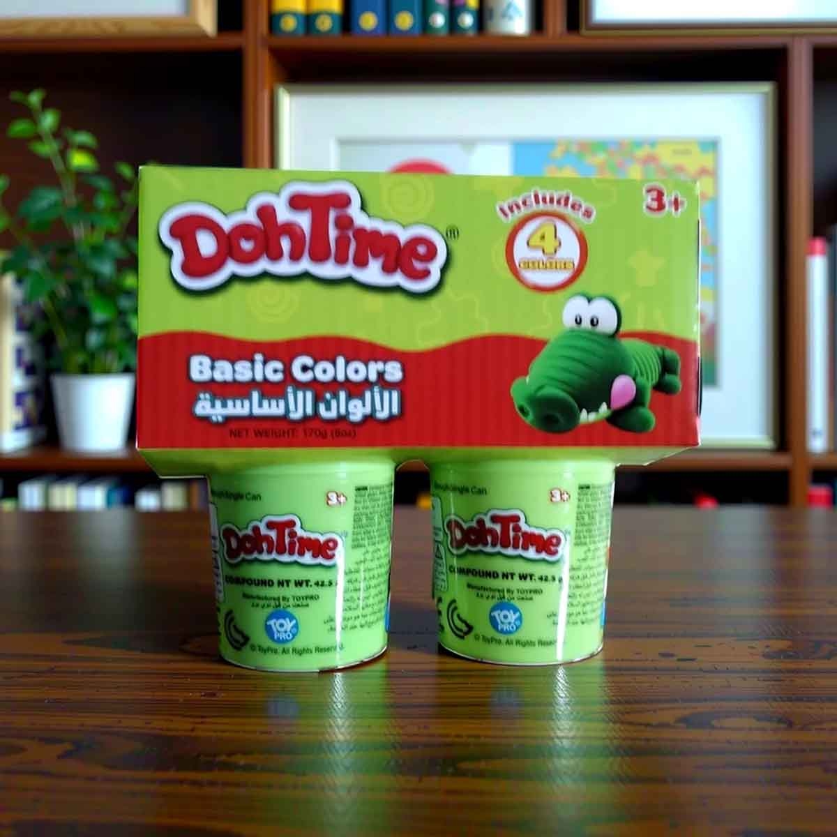 دوه تايم مجموعة عجين مكونة من 4 عبوات وزن 1.5 أونصة، للجنسين، للأعمار من 3 إلى 4 سنوات