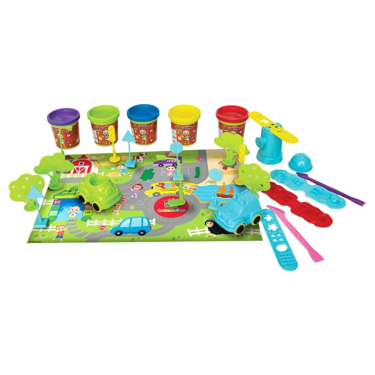 DohTime Cocomelon JJ Happy City Dough Set Unisex, 3-4 Years