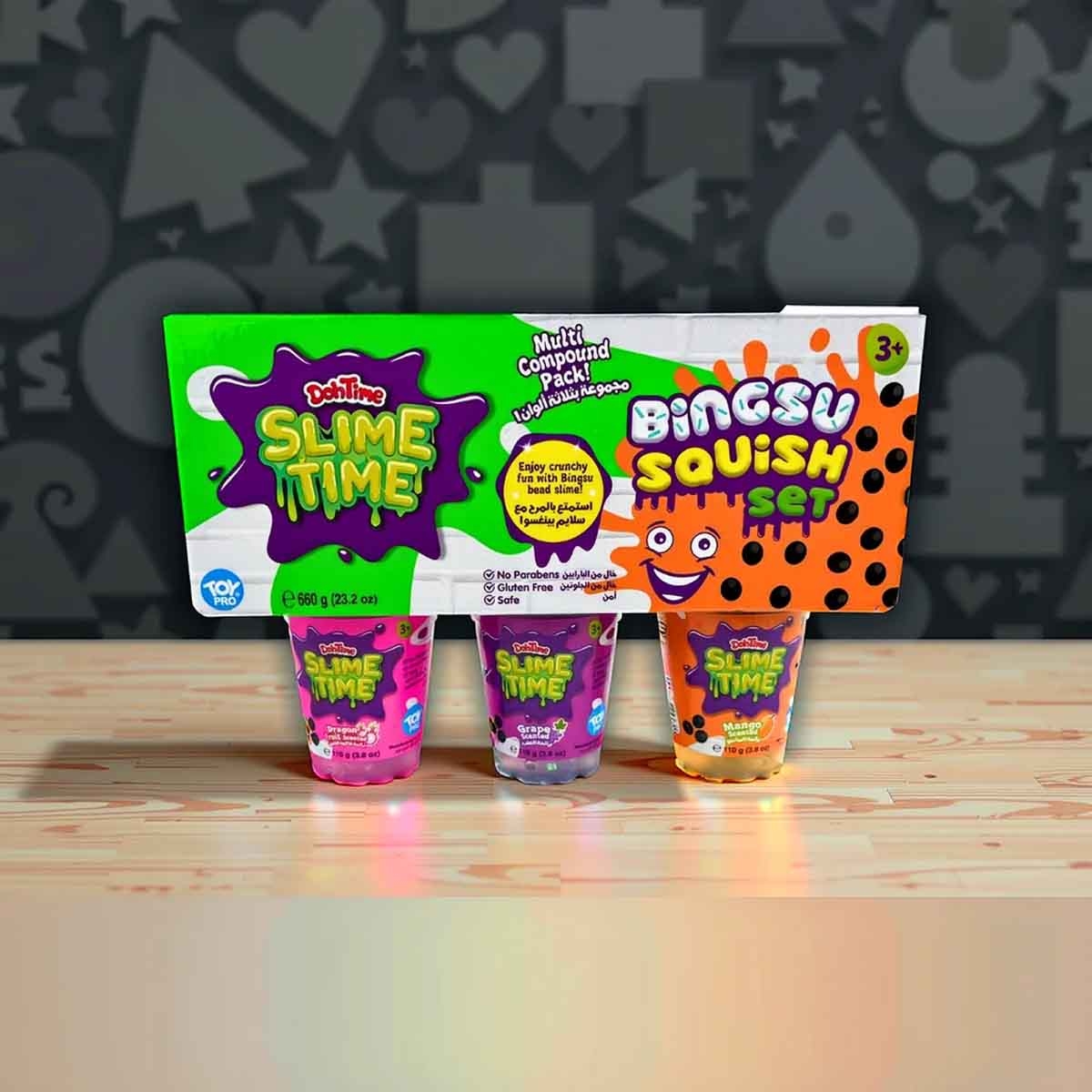 سلايم تايم مجموعة سلايم بينغسو القابل للعجن، للجنسين، للأعمار من 3 إلى 4 سنوات