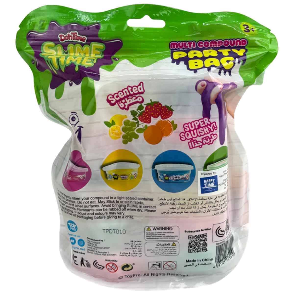 سلايم تايم حقيبة حفلات متعددة الخامات تحتوي على 12 عبوة، للجنسين، للأعمار من 3 إلى 4 سنوات