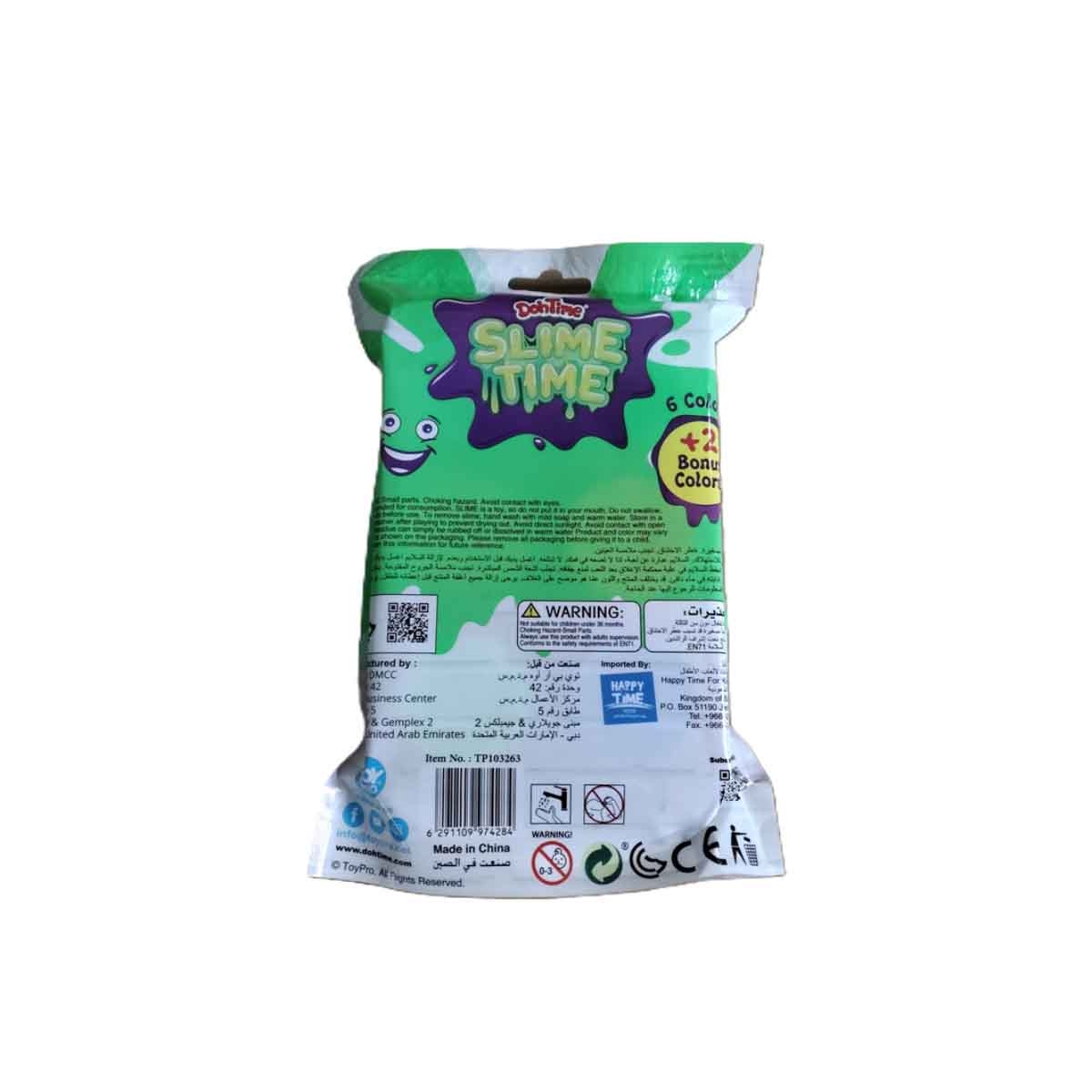 دوه تايم مجموعة سلايم فائقة القيمة بستة ألوان وزن 6 أونصات، للجنسين، للأعمار من 3 إلى 4 سنوات
