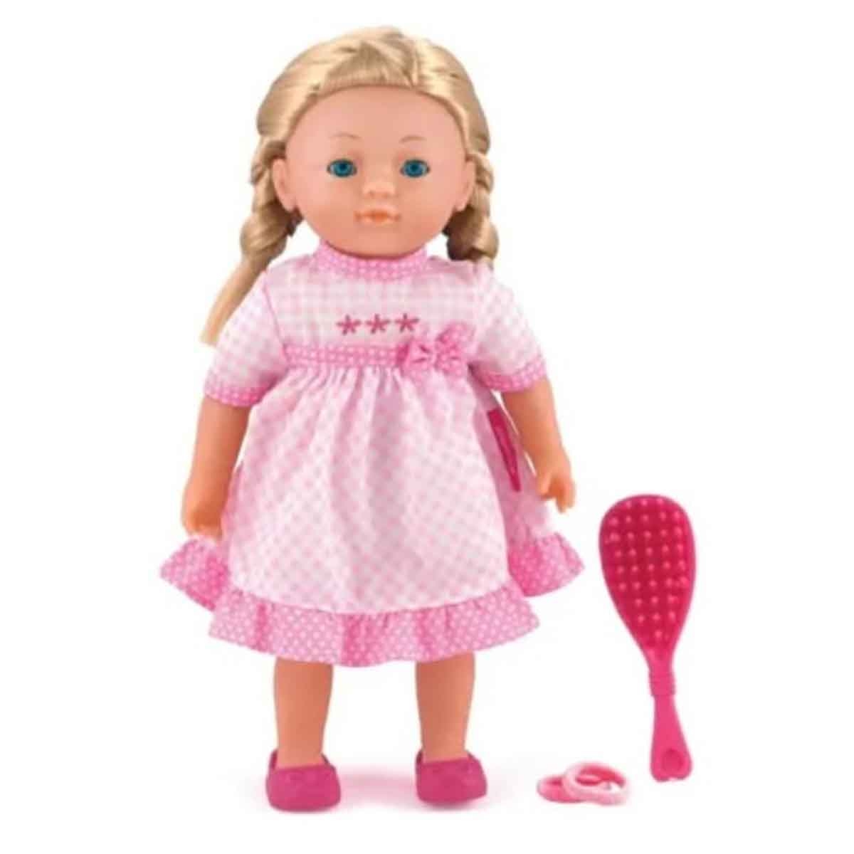 Dolls World 14″ Elizabeth Blonde with Braids Nurturing Doll Toddler, 0-2 Years