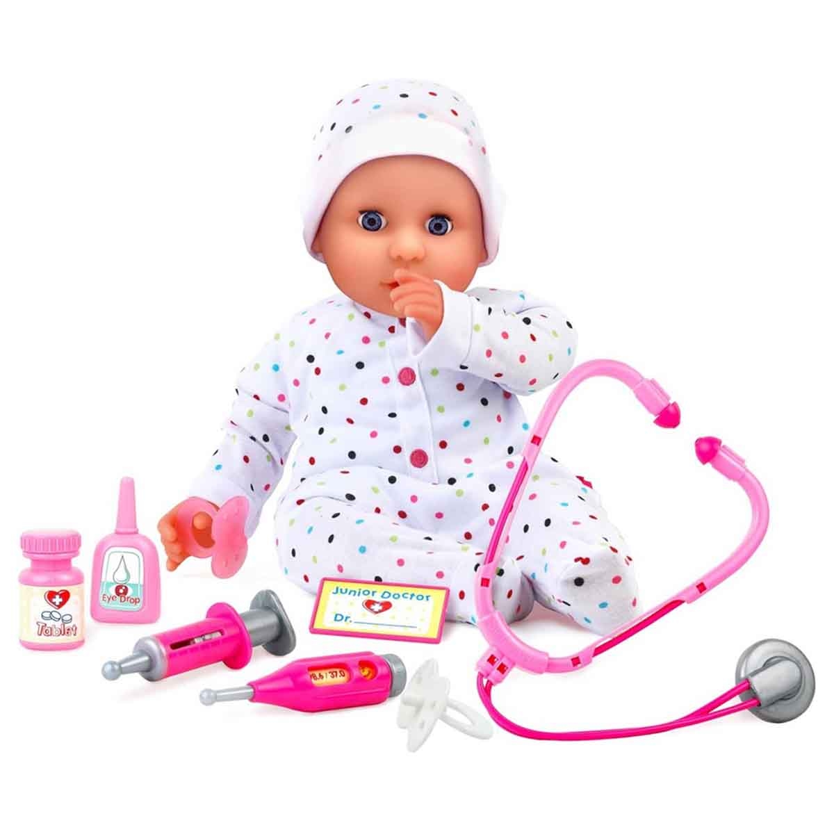 Dolls World 18″ Dolly Doctor Deluxe Soft Bodied Baby Doll Girls, 3-4 Years