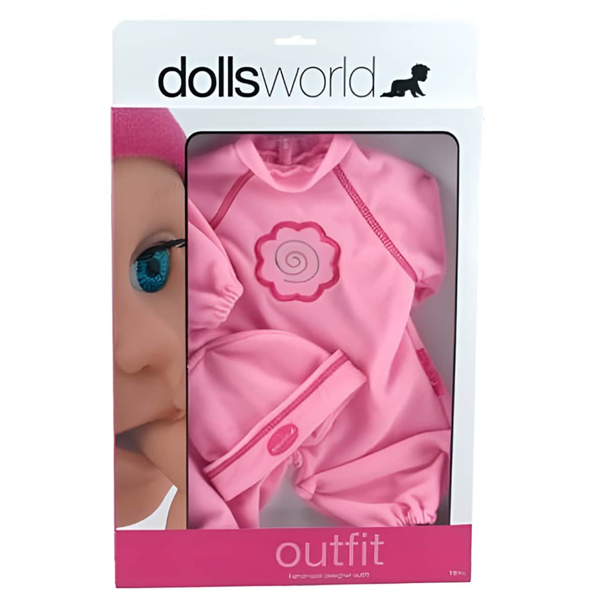 مجموعة ملابس متنوعة من Dolls World 18 بوصة رومبر وقبعة للأطفال الصغار، 0-2 سنة