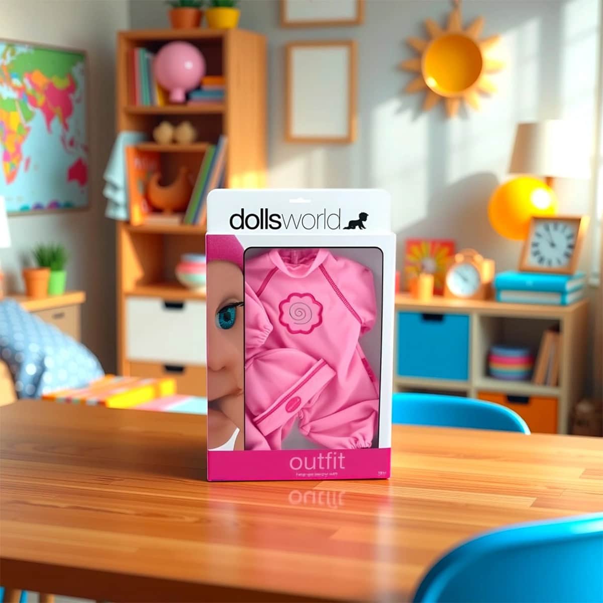 مجموعة ملابس متنوعة من Dolls World 18 بوصة رومبر وقبعة للأطفال الصغار، 0-2 سنة