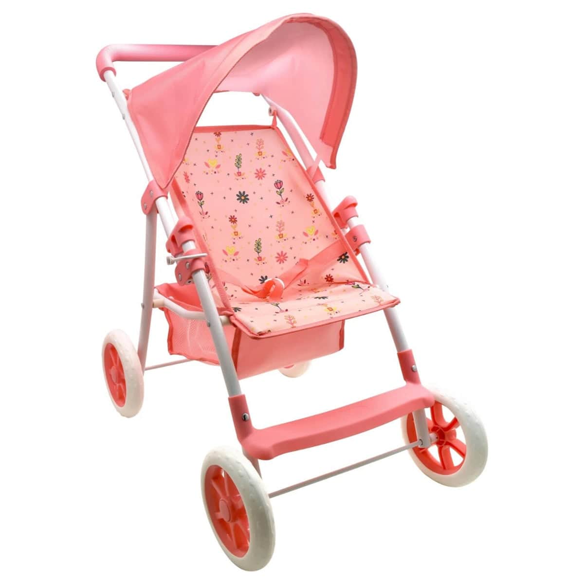 Dolls World 4-Wheel Stroller for 22″ Dolls Girls, 3-4 Years
