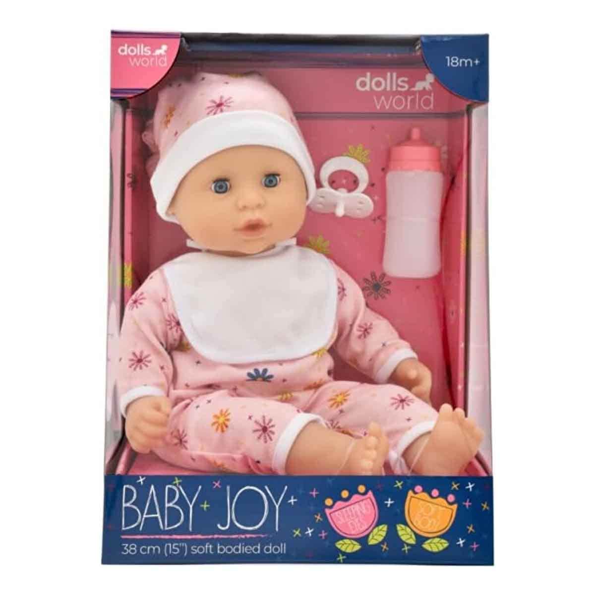 Dolls World 78312 15″ Baby Joy Soft Bodied Baby Doll Toddler, 0-2 Years