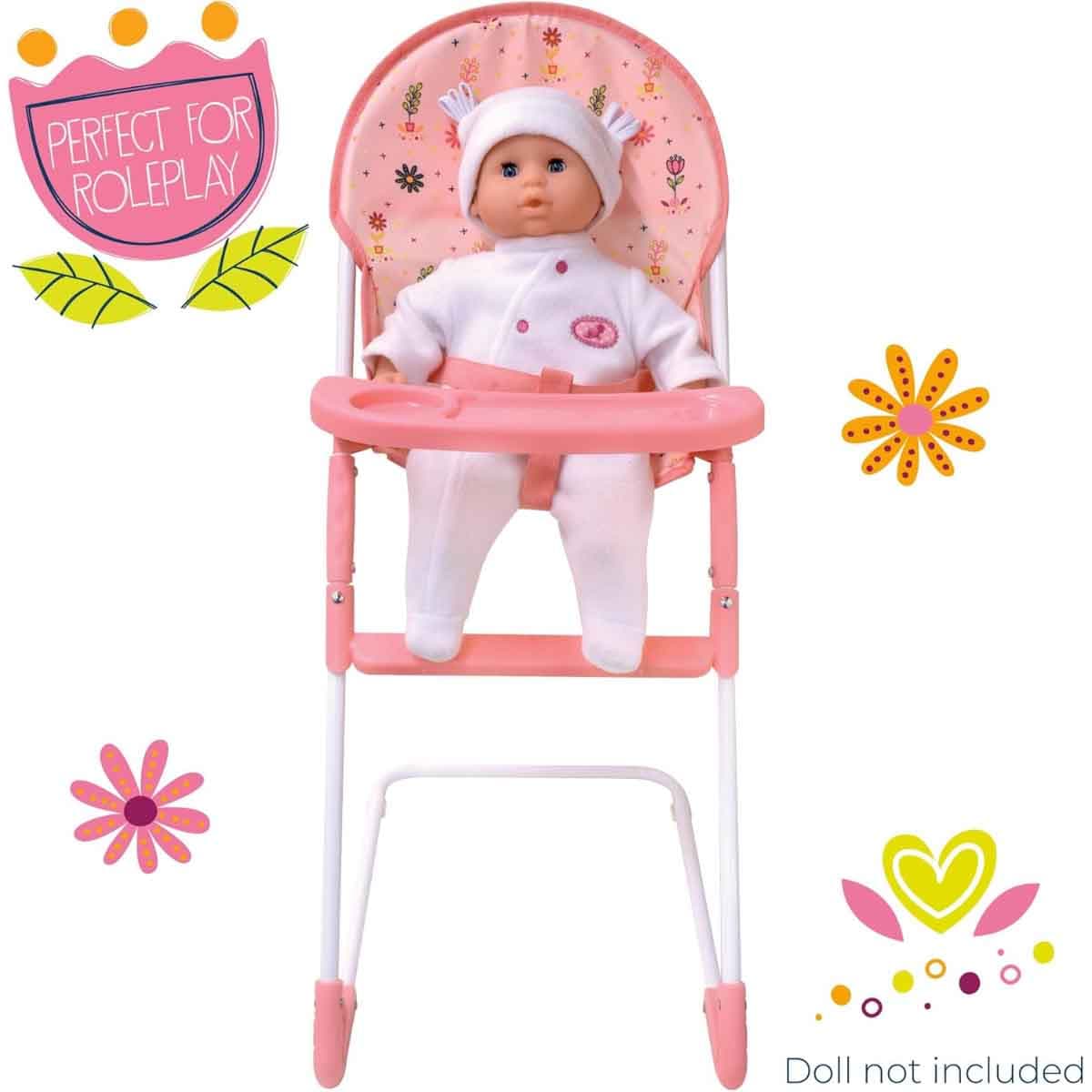 Dolls World Folding High Chair for 22″ Dolls Girls, 3-4 Years