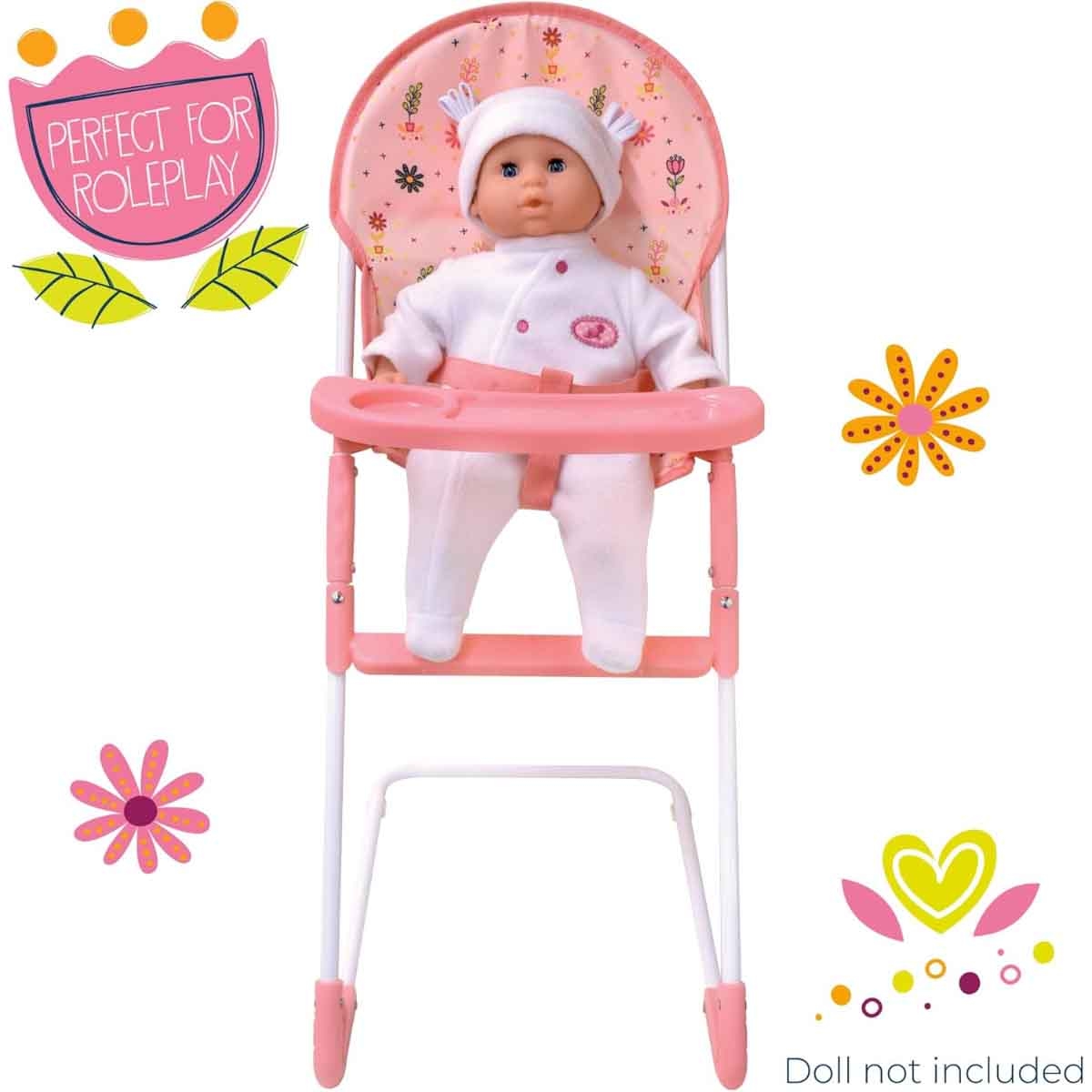 Dolls World Folding High Chair for 22″ Dolls Girls, 3-4 Years