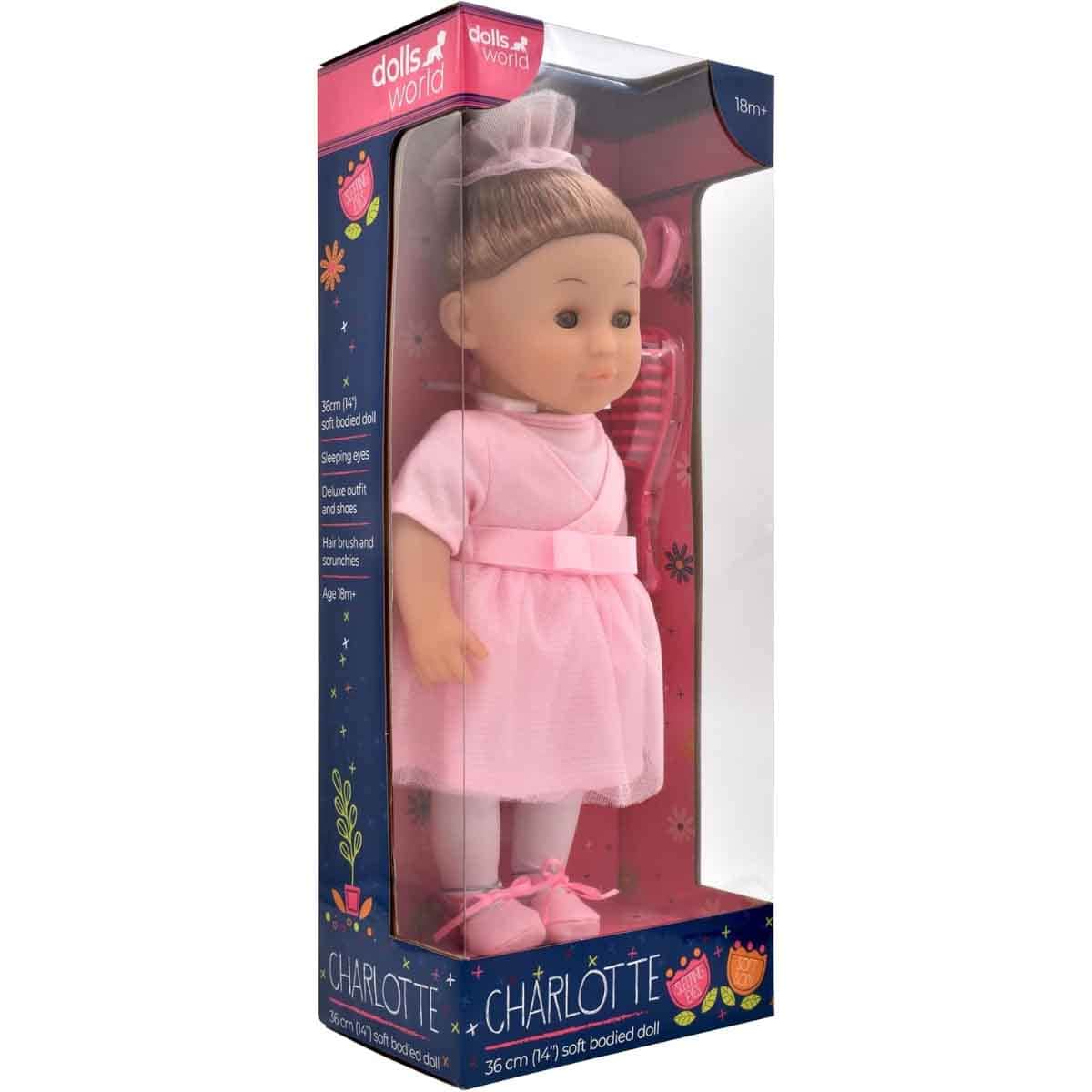 Dolls World PKN78210 14″ Charlotte Soft Bodied Fashion Doll with Golden Hair Toddler, 0-2 Years
