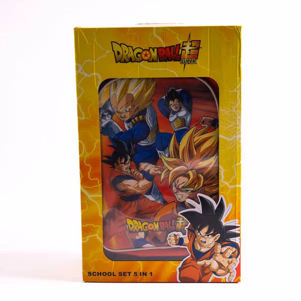 Dragon Ball 5-in-1 18" School Trolley Bag Set with Lunch Bag, Pencil Case, Water Bottle & Lunch Box Unisex, 5-7 Years