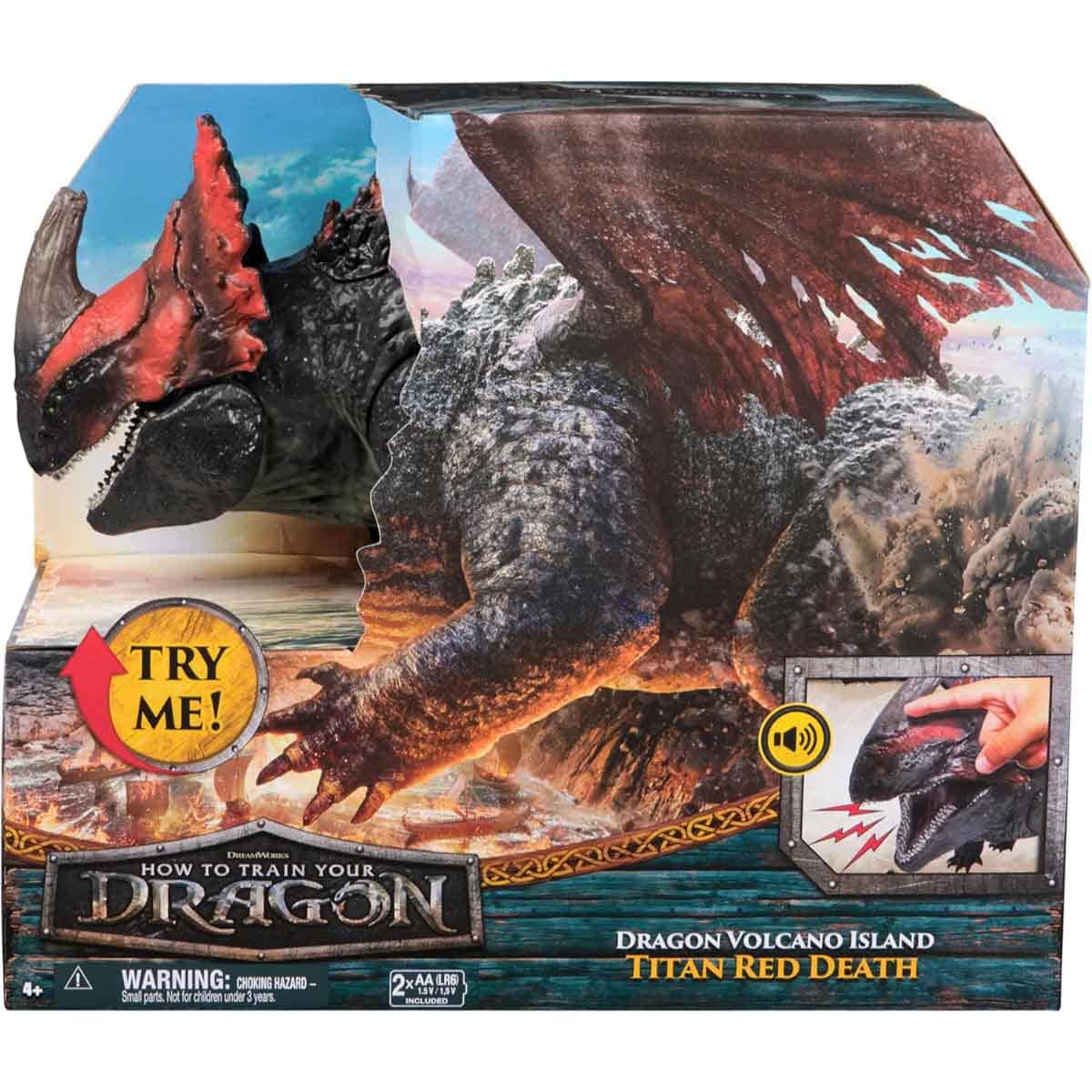 DreamWorks Dragon Island Titan Red Death Large Action Figure Boys, 5-7 Years