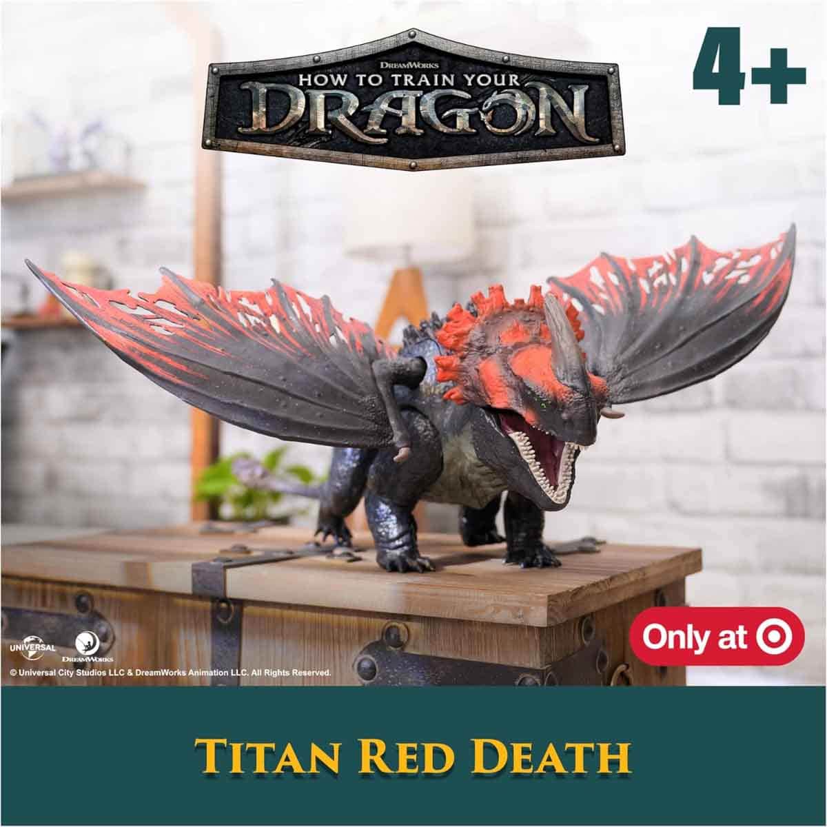 DreamWorks Dragon Island Titan Red Death Large Action Figure Boys, 5-7 Years