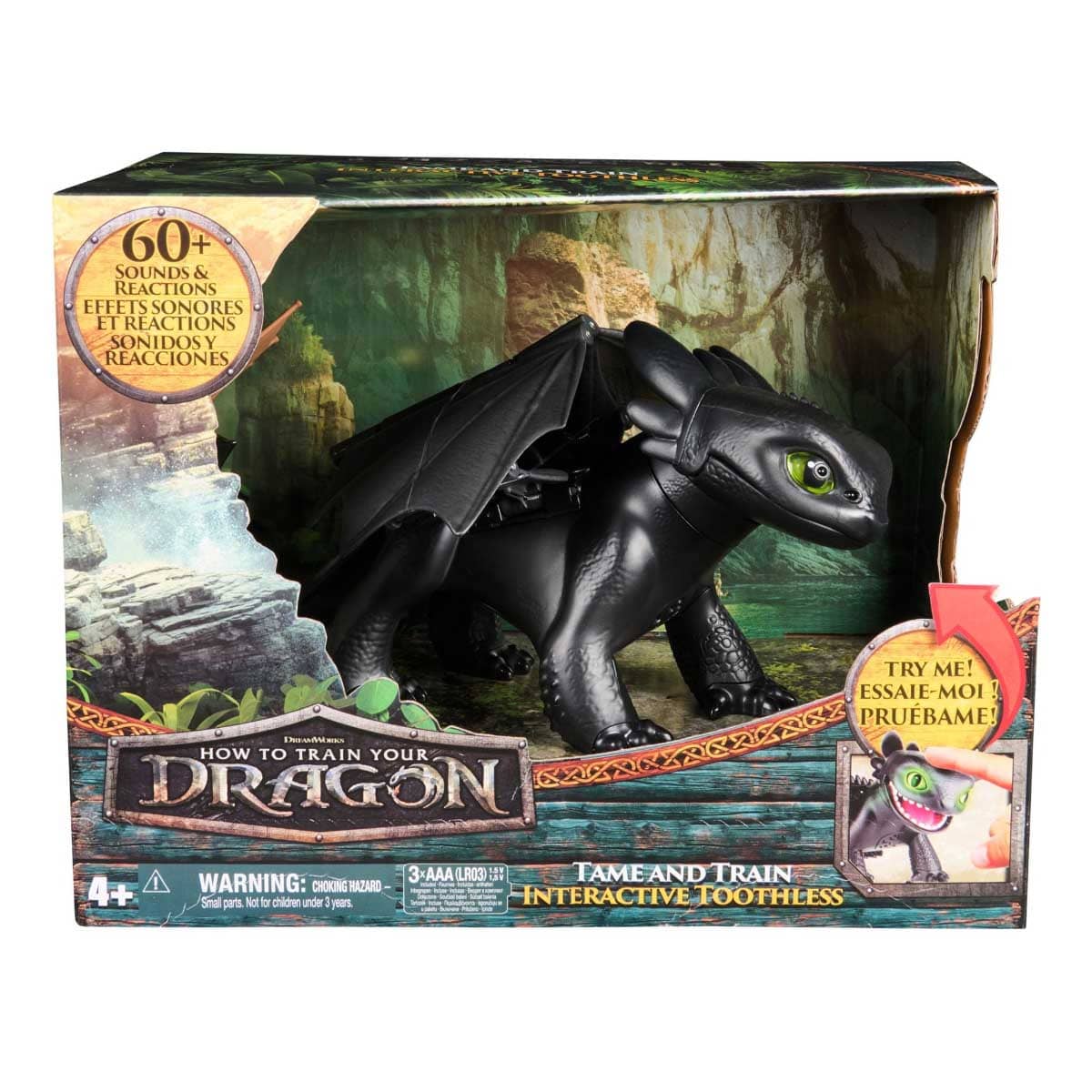 DreamWorks Dragons How to Train Your Dragon Interactive Toothless Action Figure Unisex, 5-6 Years