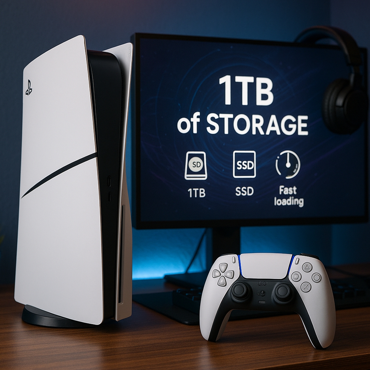 سوني بلايستيشن 5 قرص بلو-راي سعة 1 تيرابايت - نسخة السعودية الرسمية (الموديل الجديد)