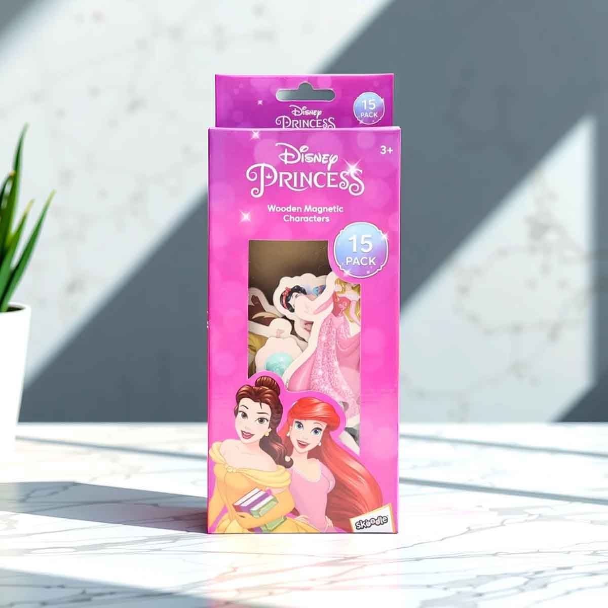 Disney Princess 15-Piece Wooden Magentic Characters Unisex, 3-4 Years