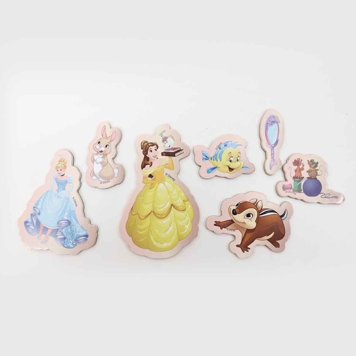 Disney Princess 15-Piece Wooden Magentic Characters Unisex, 3-4 Years