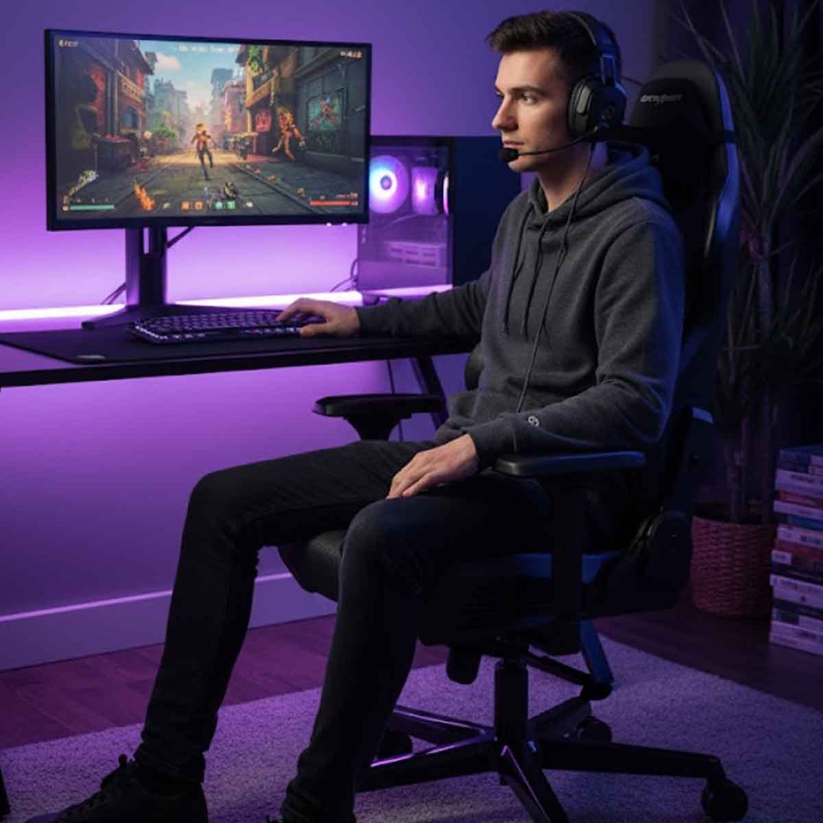 دي إكس ريسر إير سيريز أسود كرسي ألعاب