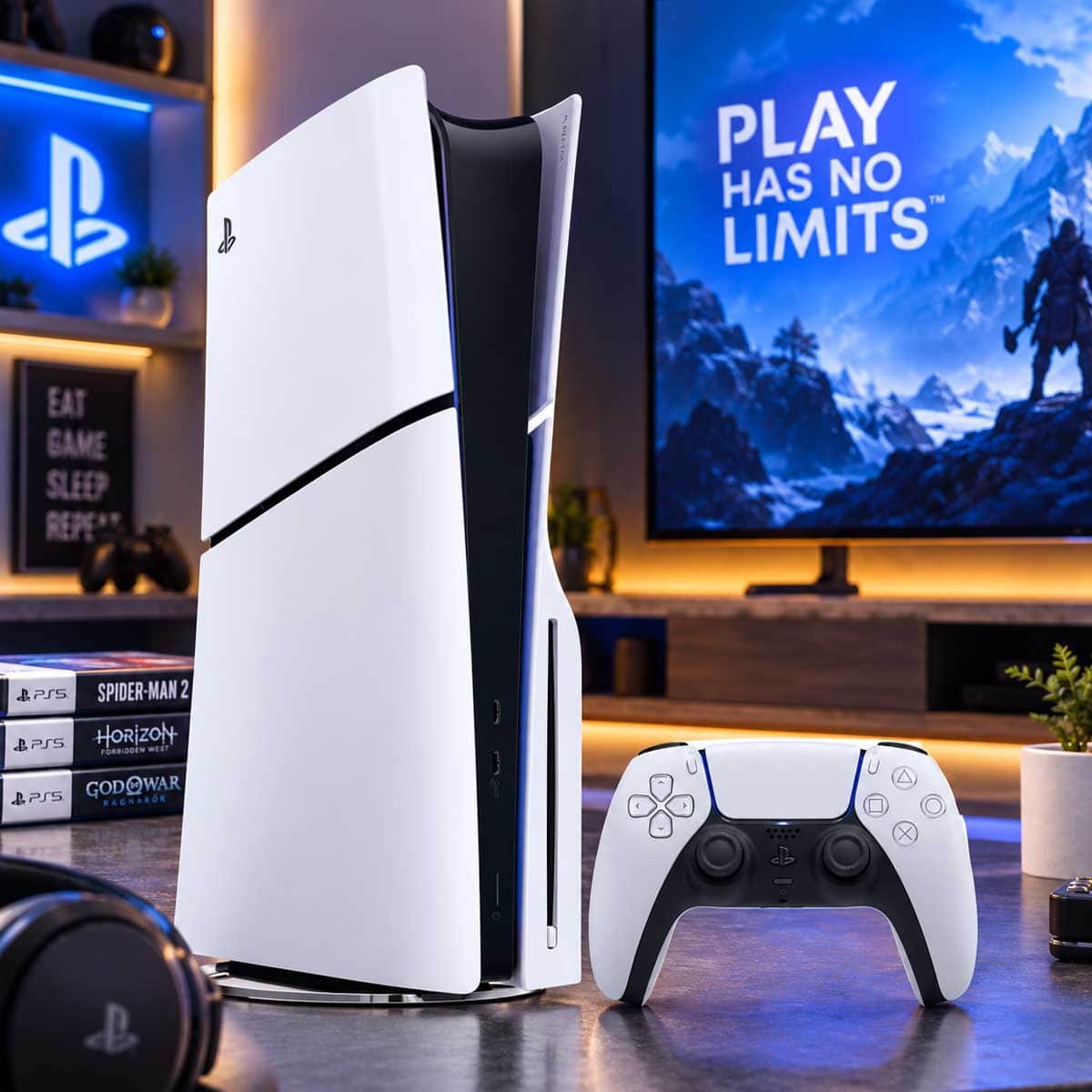 Sony PS5 Blu-Ray Disc 1TB - Official KSA Version + EA Sports FC 27 Video Game Bundle