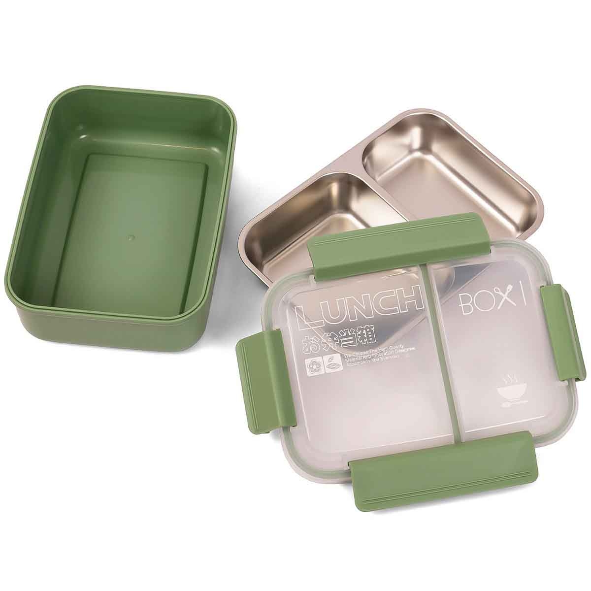Eazy Kids 1.1L Green Lunch Box Unisex, 3-4 Years