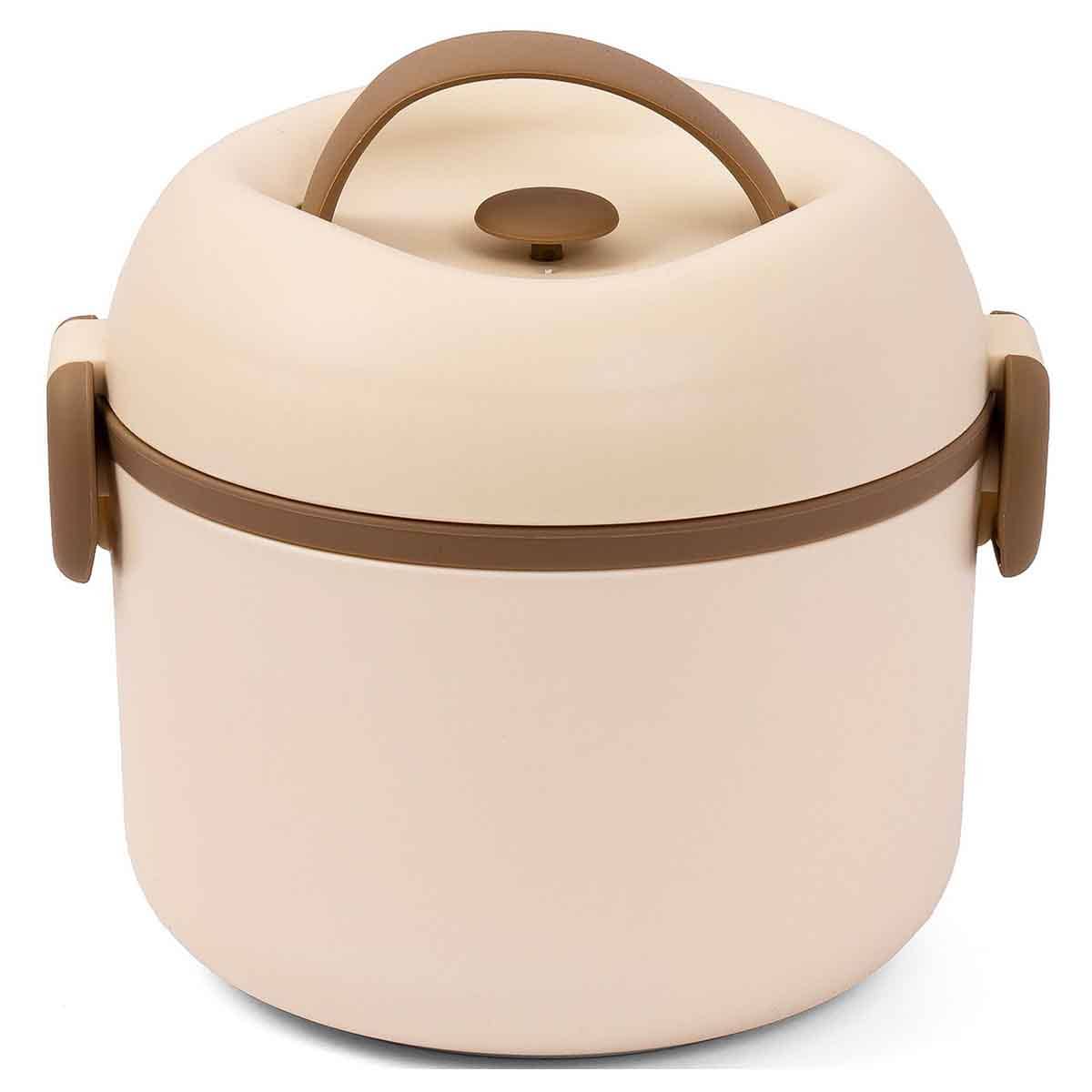 Eazy Kids 1.32L Beige Lunch Box Unisex, 3-4 Years