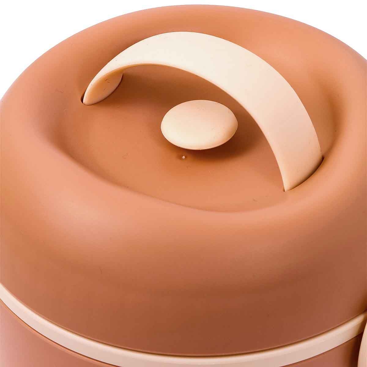 Eazy Kids 1.32L Brown Lunch Box Unisex, 3-4 Years