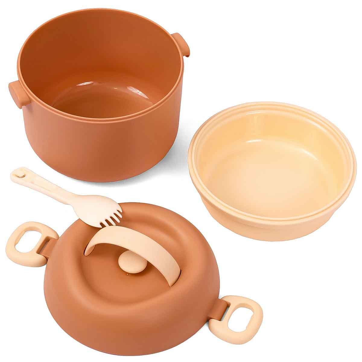 Eazy Kids 1.32L Brown Lunch Box Unisex, 3-4 Years