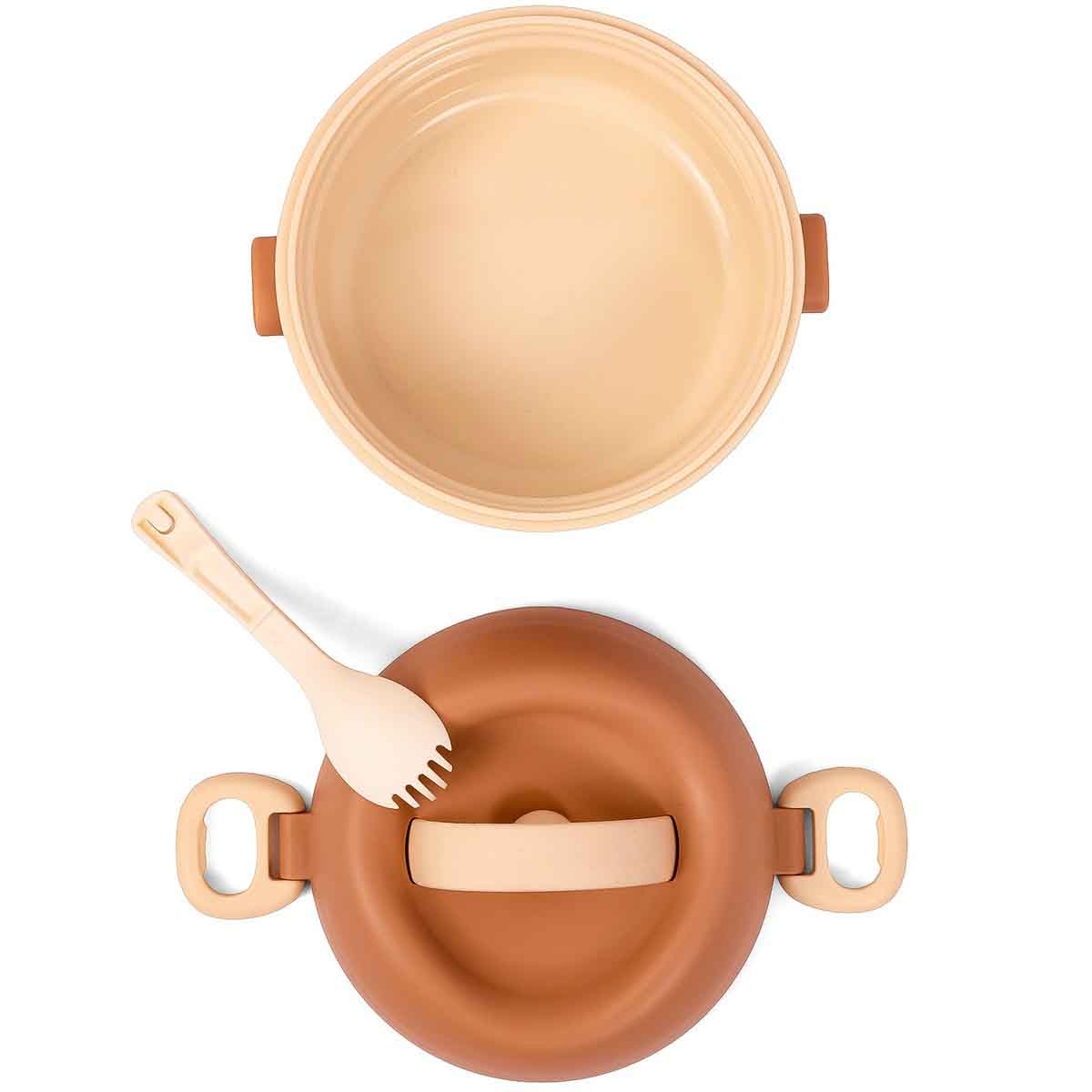 Eazy Kids 1.32L Brown Lunch Box Unisex, 3-4 Years