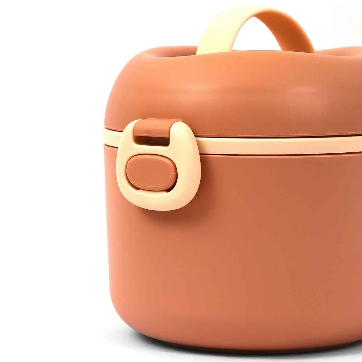 Eazy Kids 1.32L Brown Lunch Box Unisex, 3-4 Years